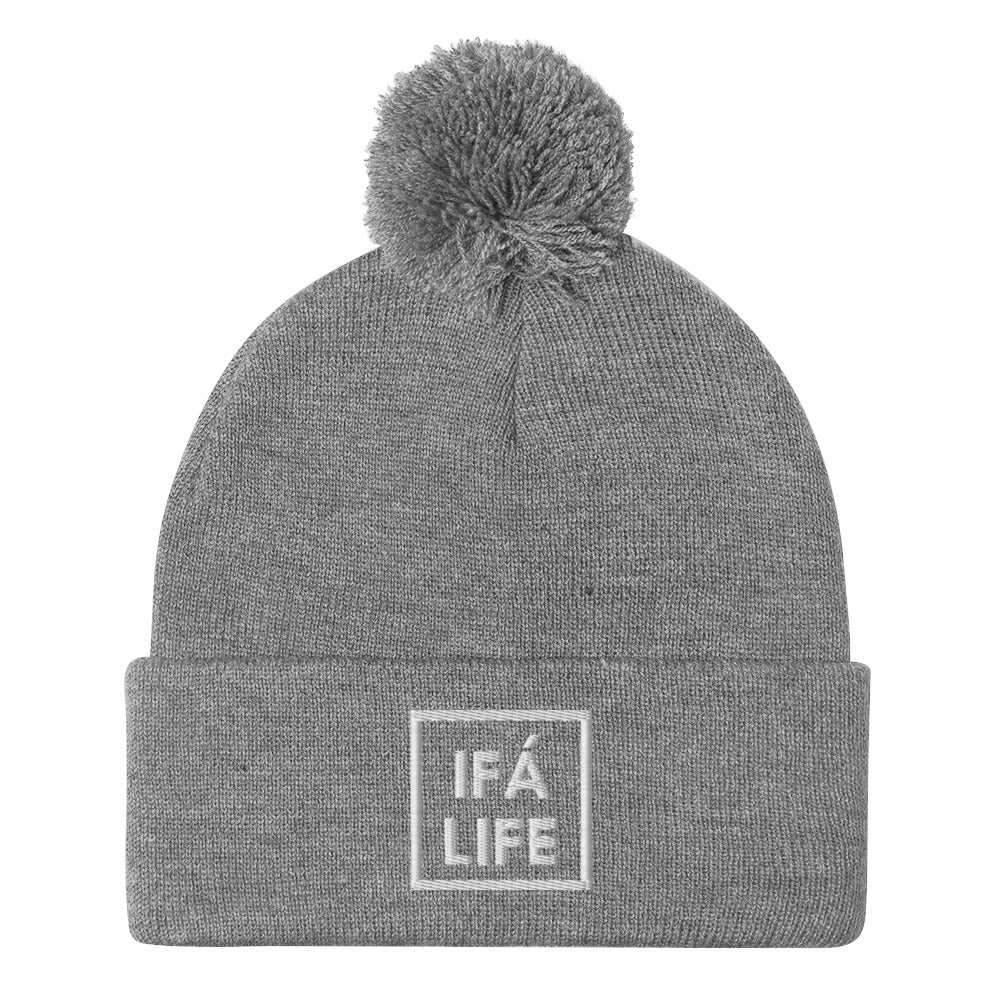 IFA LIFE Box Logo Pom-Pom Beanie